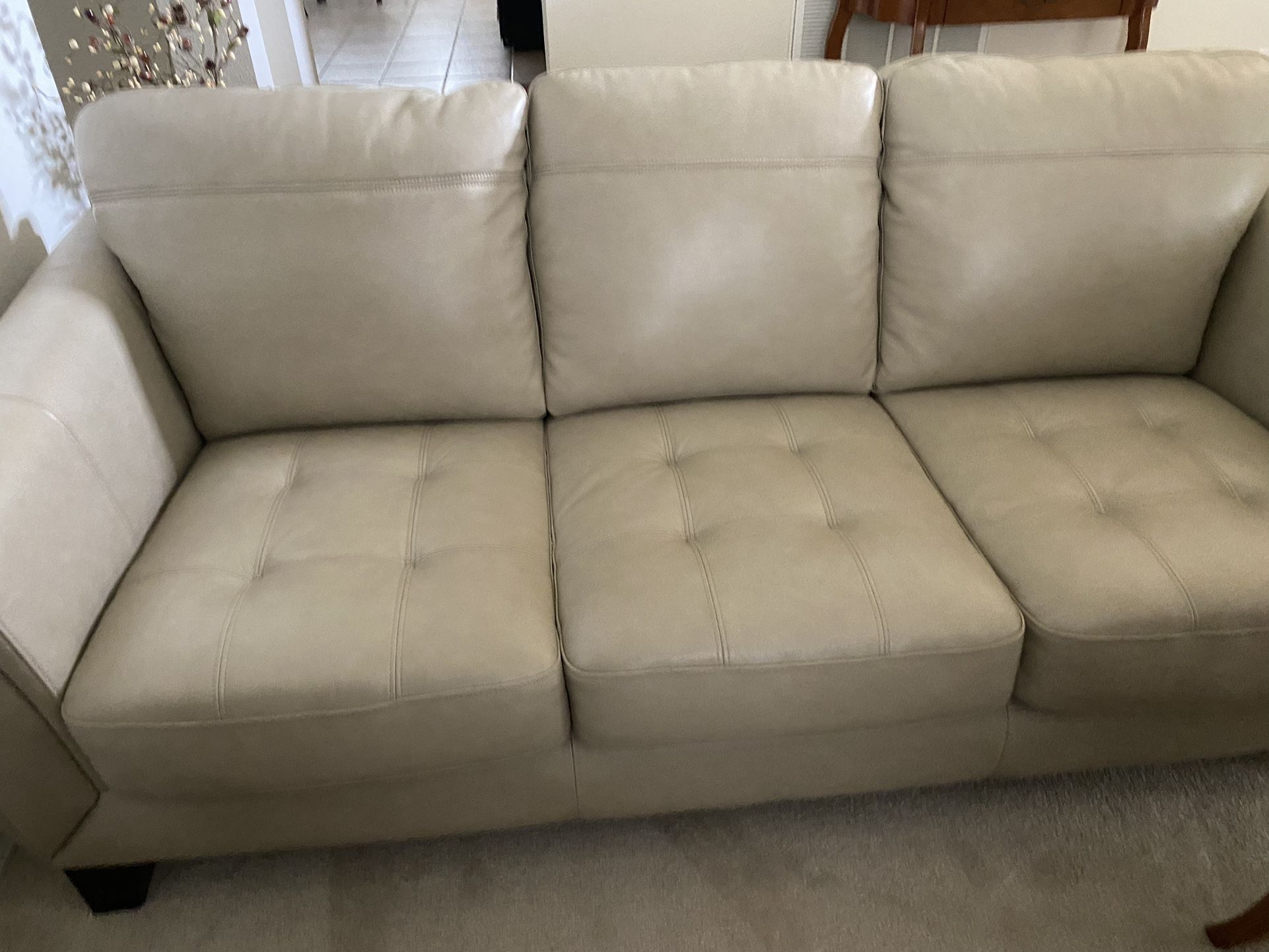 Leather Couch- Barely Used 