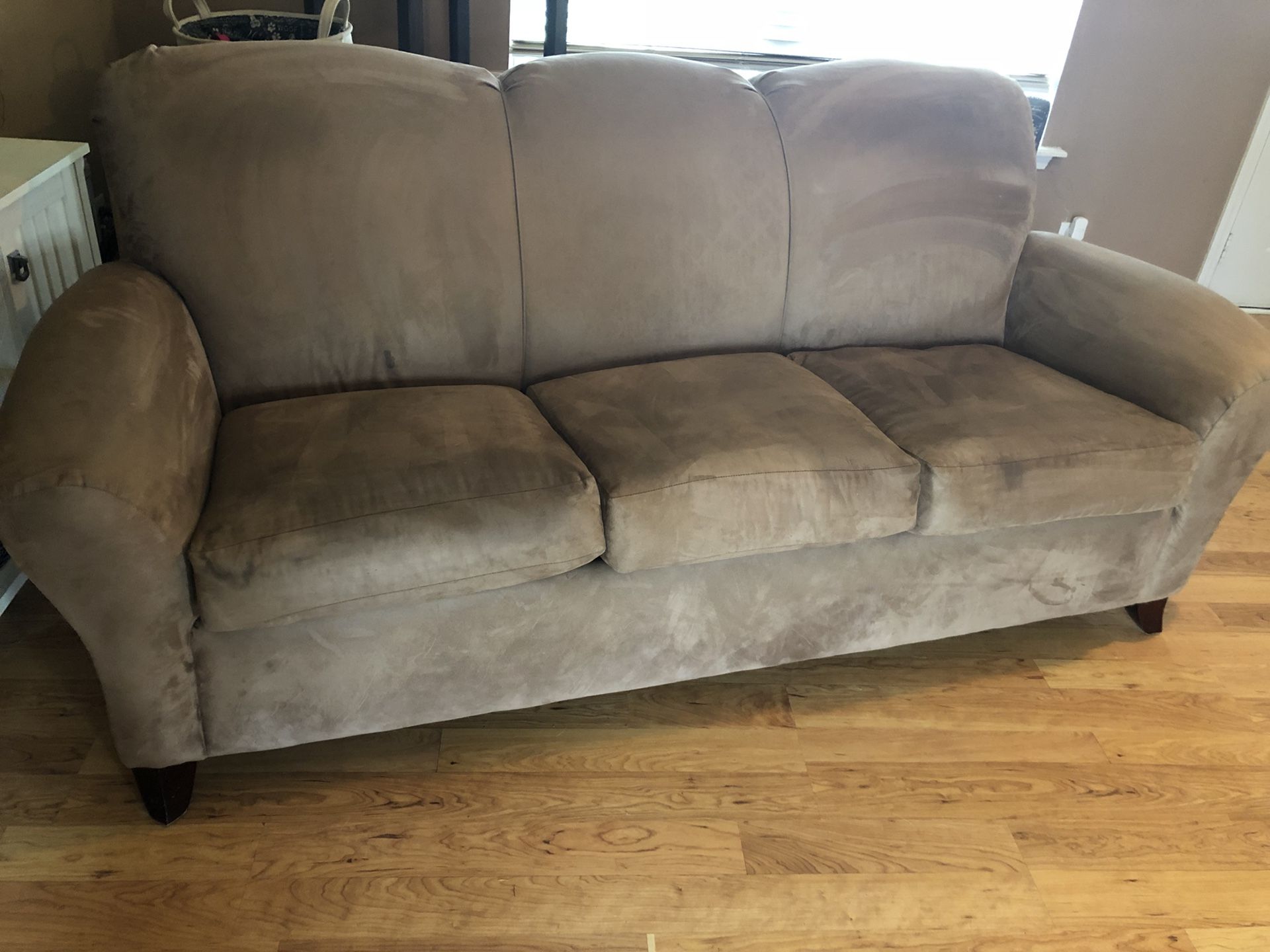 Suede light brown sofa FREE