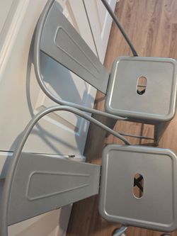 High metal chairs