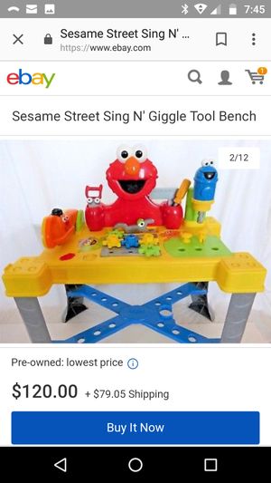 Vintage Sesame Street Sing N Giggle Tool Bench For Sale In