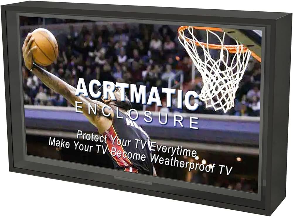Outdoor 55” TV, Weather Proof Cover W/Clear Screen