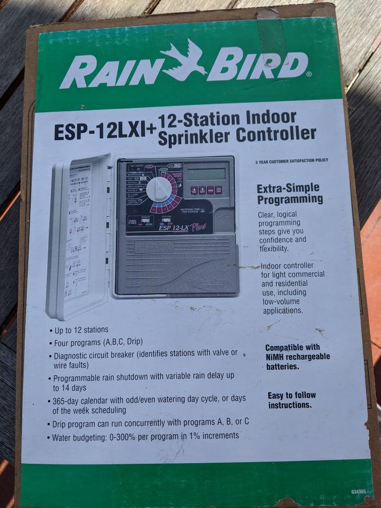 Rainbird 12 zone sprinkler controller