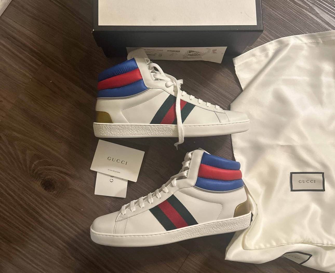 New Gucci ace High Tops Size 9 Men