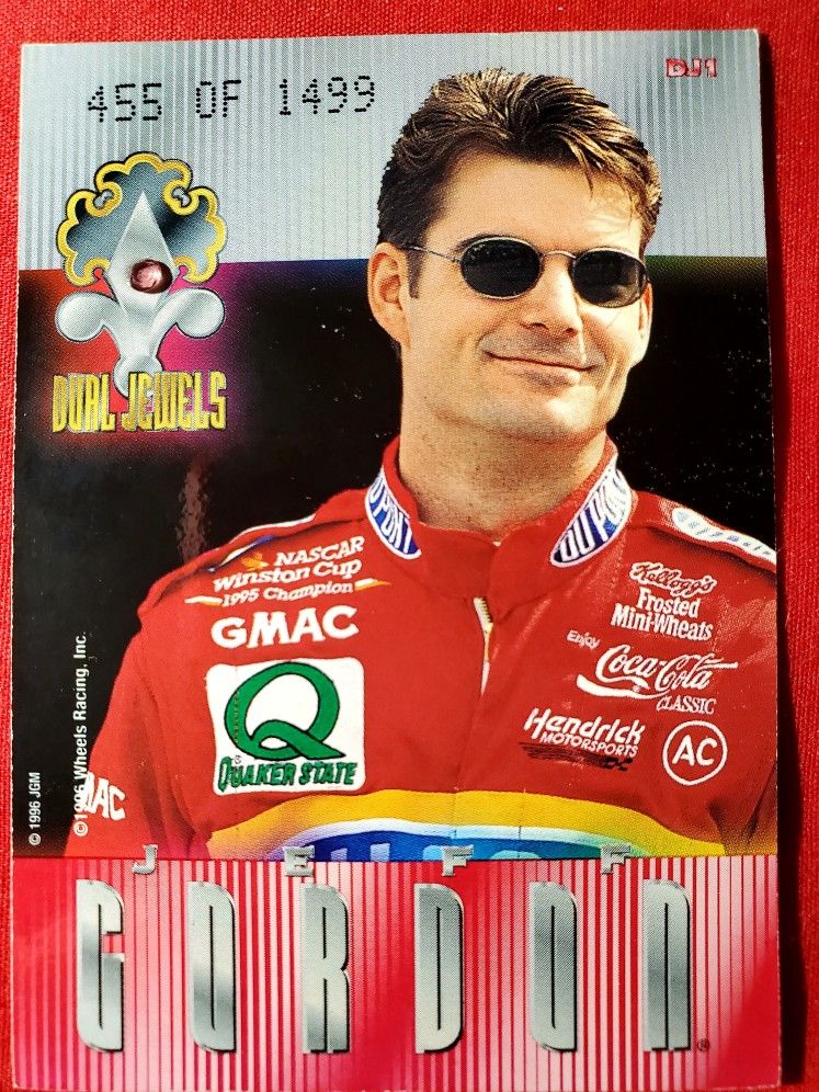 DALE EARNHARDT & JEFF GORDON DUAL JEWELS CARD