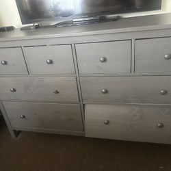 IKEA Hemnes Grey 8 Drawer Wooden Dresser 