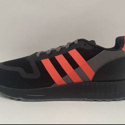 New Adidas Men's Multix Athletic Shoes Black Solar Red Size 11
