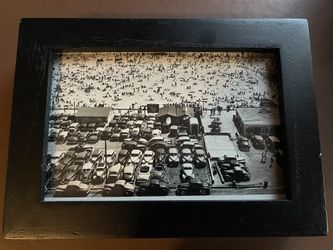 Framed LA Beach Parking Lot Print