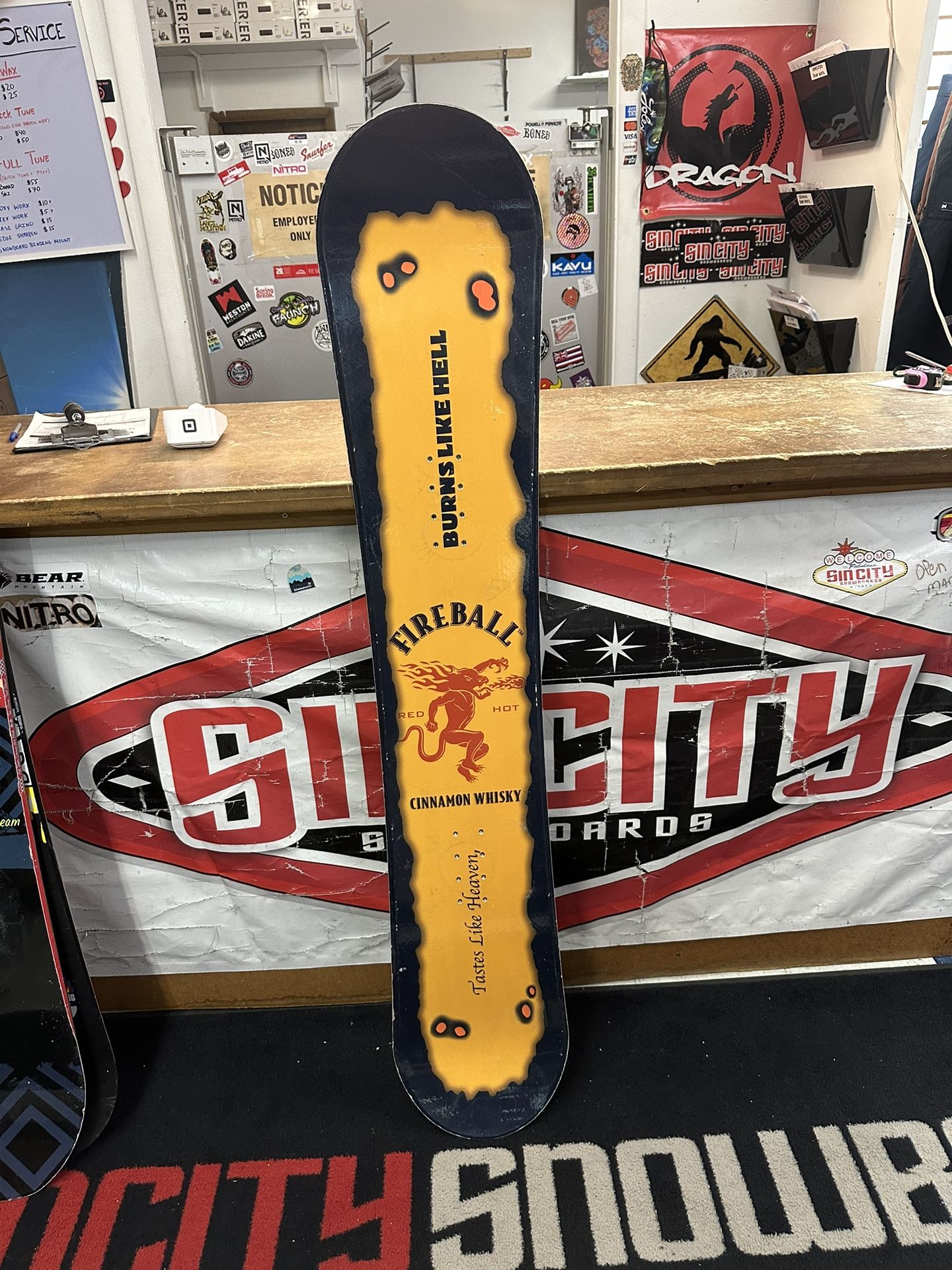 fireball 158 Snowboard Certified With Warranty Located At Sin City Snowboards