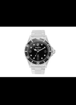 Clear Watch Bapex Bape A Bathing Ape Black Face Rare 2009 Sold Out Brand New