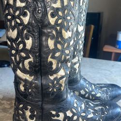 Black And Gold Boots