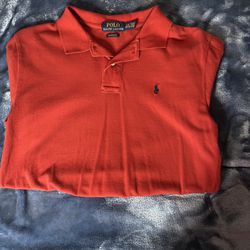 Red Polo Ralp Lauren Collar Shirt