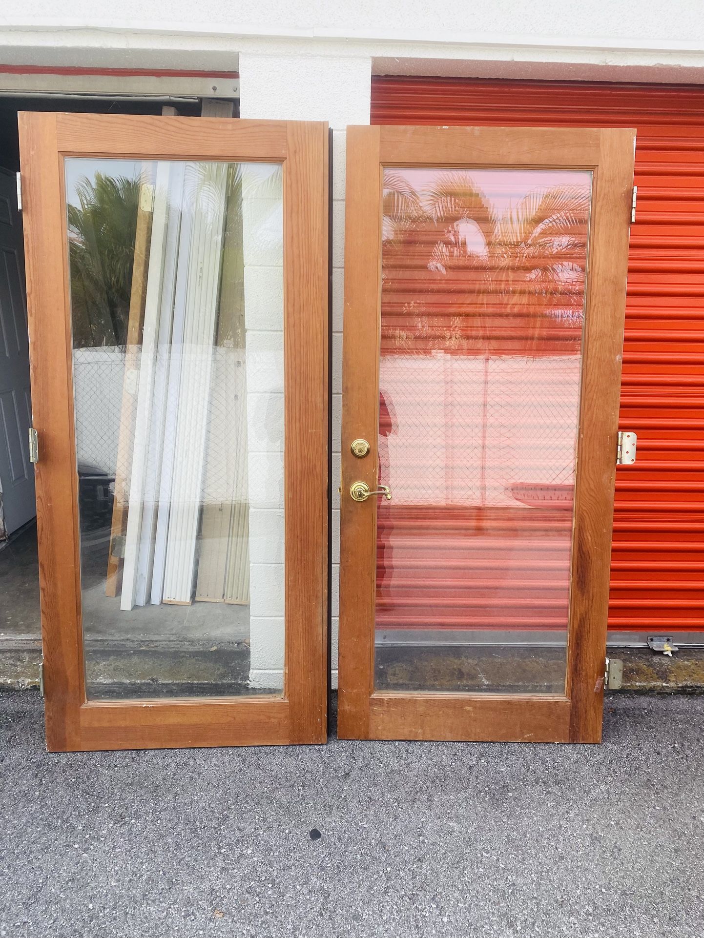 Exterior Wood French Door 70x77