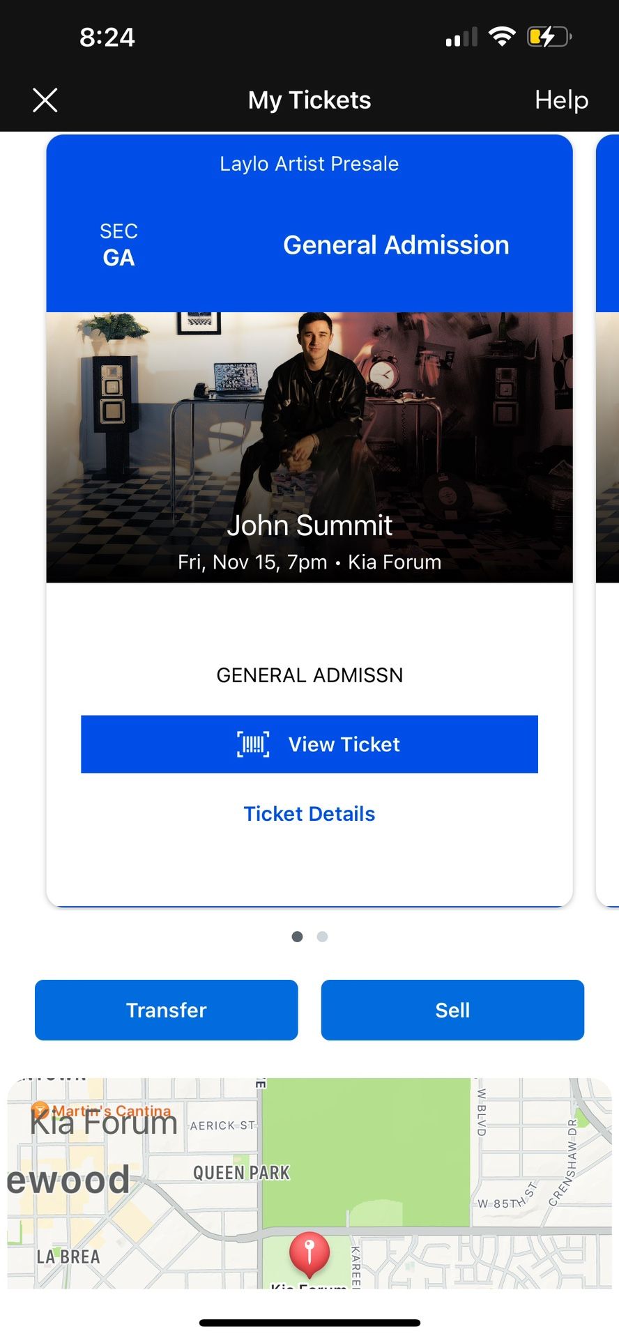 2 John Summit tickets(PIT) for Friday 11/15.