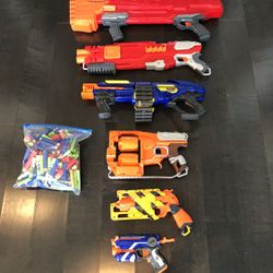 Nerf Guns And Bullets.