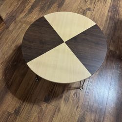 Vintage Modern Coffee Table Two Tone Wood Designed by Tod Oldman