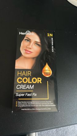 Herbishh Korean Hair Color Cream & Developer Black