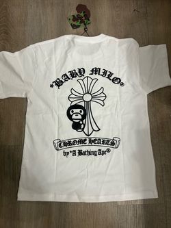 BAPE x Chrome Hearts Baby Milo White T-Shirt
