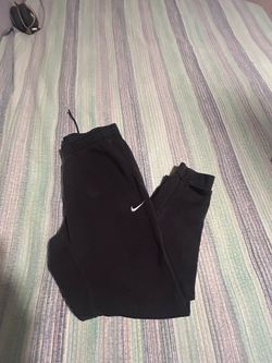 Nike Men's Black Sweatpants Drawstring Elastic Waist Tapered Size XL