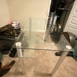 Glass Desk Almost New 