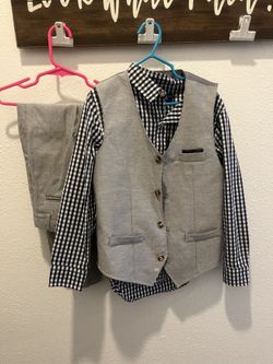 Boys Button Up With Slacks