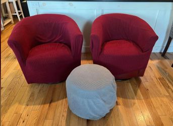 Tub Chairs and Ottoman