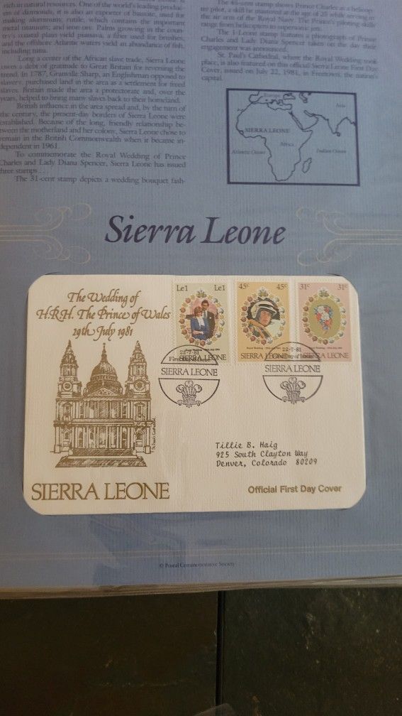 The royal wedding collection of official first day covers