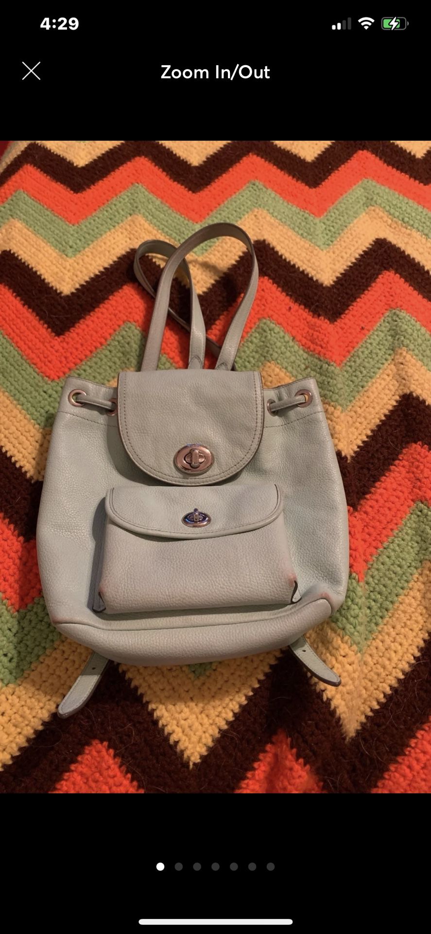 Coach backpack purse