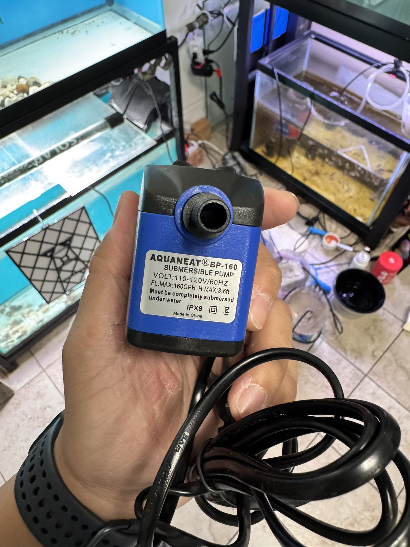 Aquarium filter pump 160gph