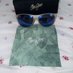 Maui Jim TUMBLELAND Crystal Clear POLARIZED Blue GLASS Lens Sunglass