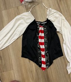 Pirate Costume Top with Billowy Sleeves
