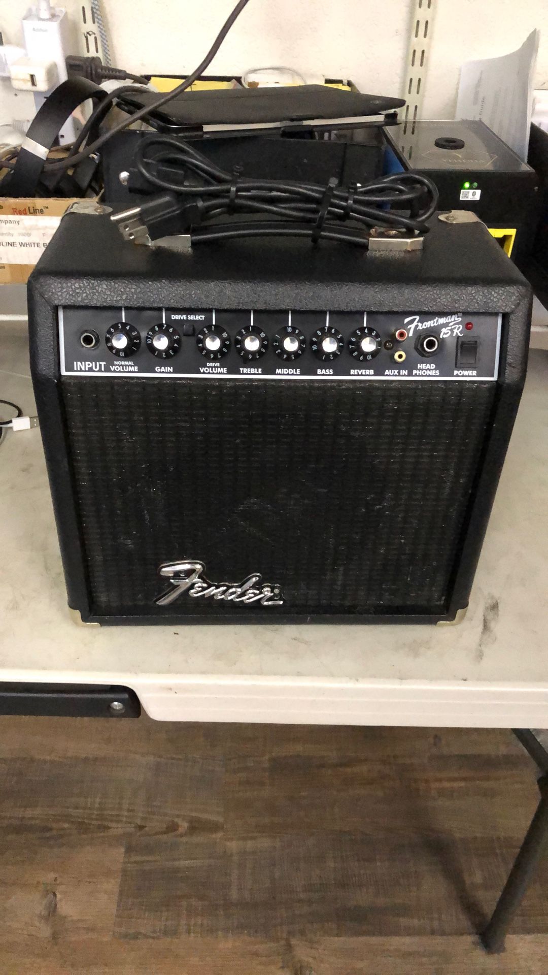 96091 Fender Frontman 15R Used 38watt Electric Guitar Practice Amp 585004