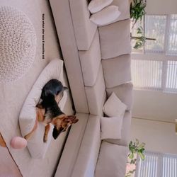 Beige sectional Couch/ L Shape