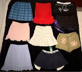 Summer mini skirts and shorts Size S, XS