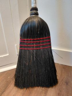 Black halloween autumn broom