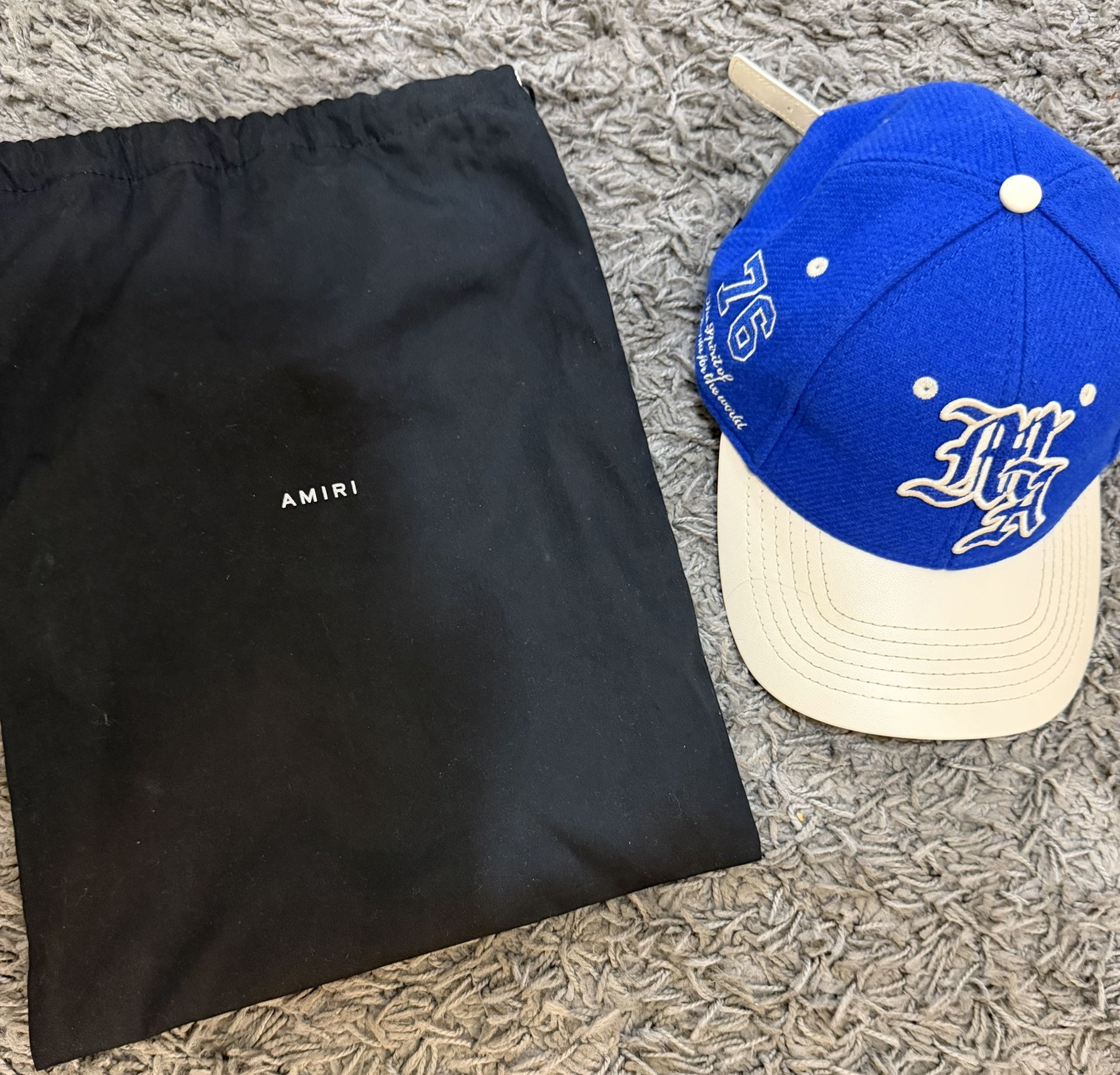 Amiri MA Spirit Two Tone Hat 'Blue' New Authentic