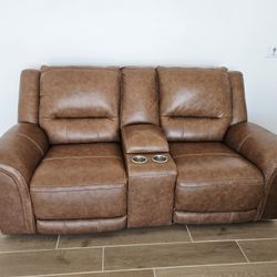 Leather Sofa and Love Seat