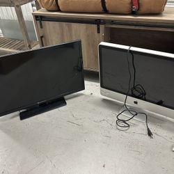 Tv And Apple Monitor 