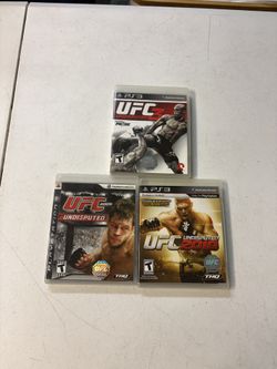 Sony PlayStation 3 UFC UnDisputed 3, 2009 and 2010 games Lot of 3