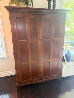 Armoire solid wood desk