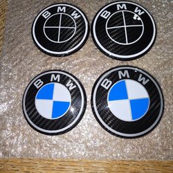 BMW CARBON FIBER HOOD & TRUNK EMBLEMS 