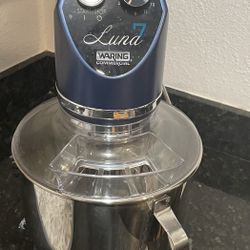 Luna 7 Qt. 11-Speed Blue Stand Mixer with Dough Hook, Mixing Paddle and Whisk