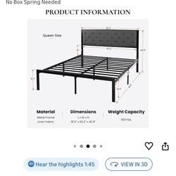 Queen Size Metal Bed Frame