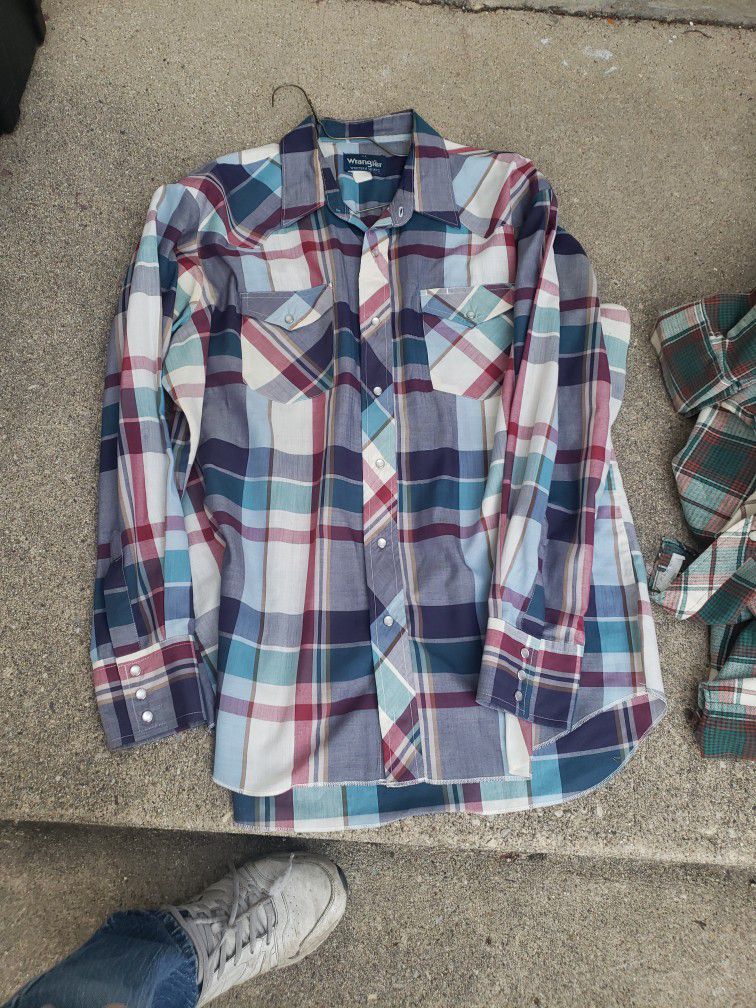 Wrangler Men's Western Shirt. Size XL