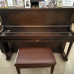 Winter Vintage Upright Piano