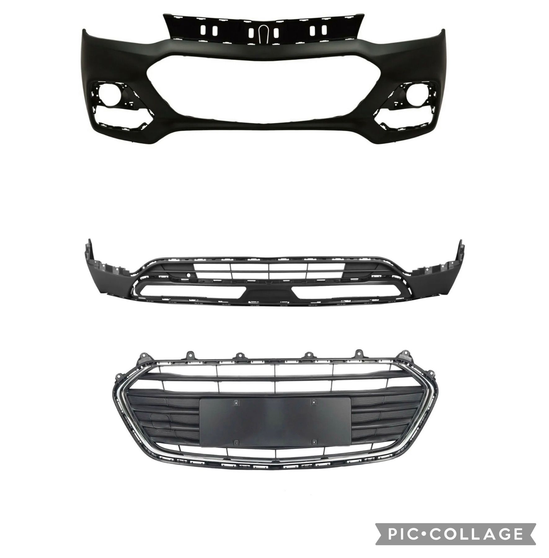2017 2018 2019 2020 2021 2022 Chevrolet Chevy Trax Front Bumper Cover Upper And Lower Grille