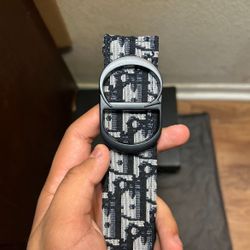 Dior Belt Black Metal Buckle 