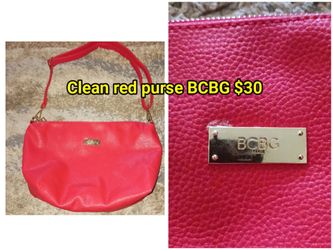 Clean red BCBG purse asking $30 cash must pick up Broadway and apache buckeye az check out my page all types of stuff downsizing