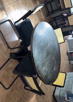Dining Table with 4 Cane Chairs