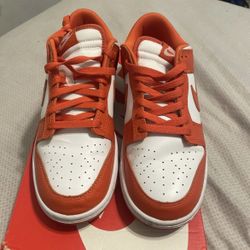 Orange Nike Low Top Dunks