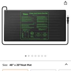 iPower Durable Waterproof Seeding Heat Mat Warm Hydroponic Pad Plant Starting Kit for Kombucha Tea & Beer Brewing, 48" x 20", Black